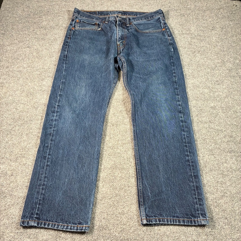 Levi's 505 Regular Fit Jeans Mens 34x29 Blue Straight Leg Denim Classic Zip Fly
